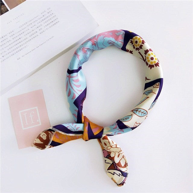 Ladies Head and Neck Scarf Satin Headband Bandage Headband